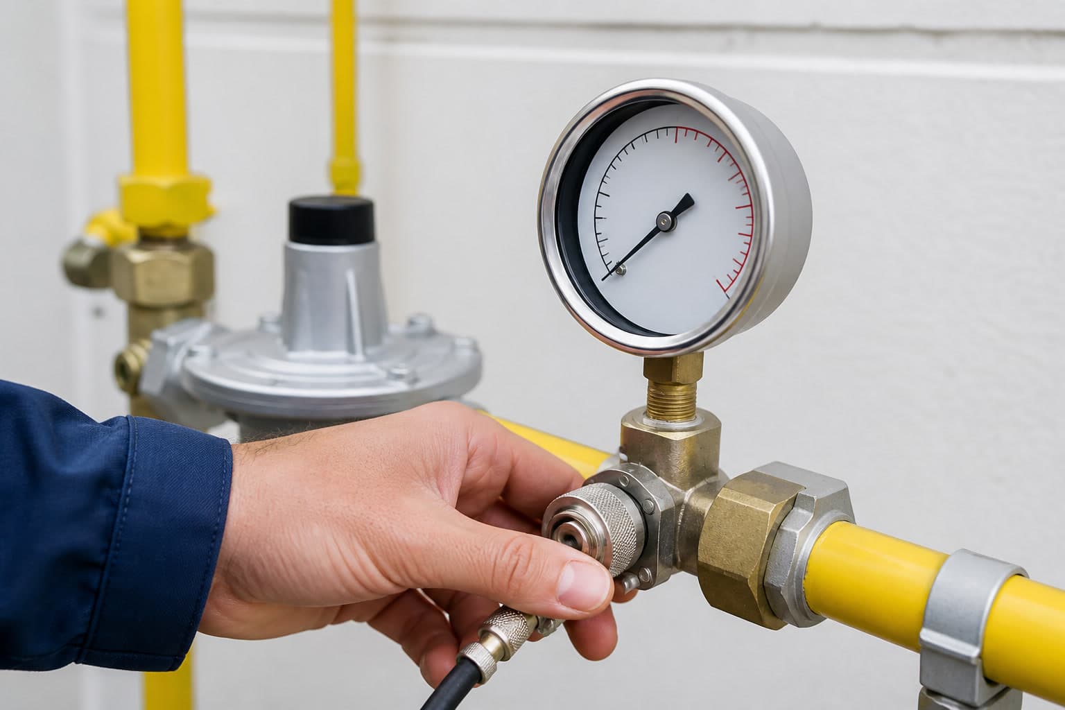 Doğalgaz basınç ve bağlantı kontrolü